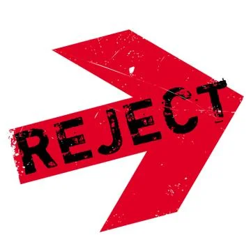 Reject stamp rubber grunge Stock Illustration