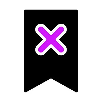 Reject Tag, Delete Bookmark, Remove Icon Illustrazione stock