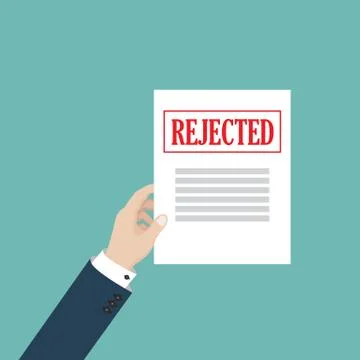 Rejected aplication vector illustration in flat style Stock Illustration