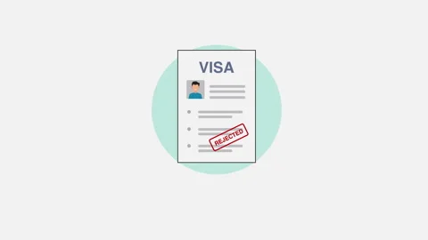 Rejected Application Form with Red Stamp Animation Video stock 333864674