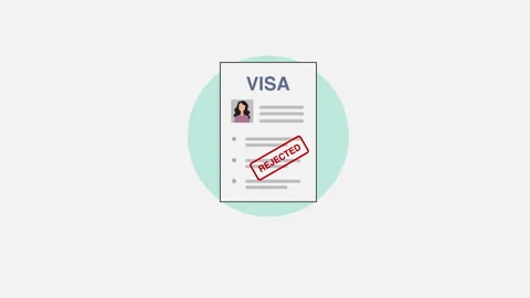Rejected Application Form with Red Stamp Animation 库存影片 333864891