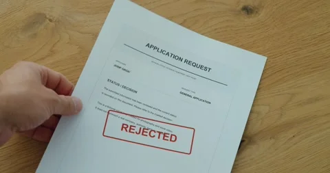 Rejected Application Request Letter Stock Footage 346778590