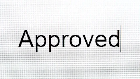 Rejected approved closeup computer screen Stock Footage 82990033