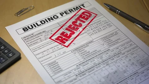 Rejected Building Permit Application  	 Vídeos de archivo 319779185