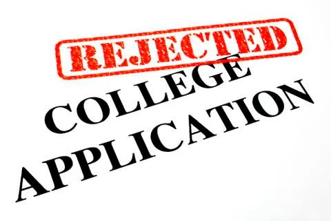 Rejected College Application Stock Photos