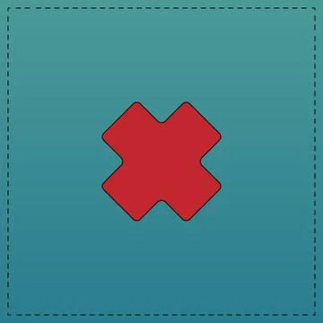 Rejected computer symbol Stock Illustration