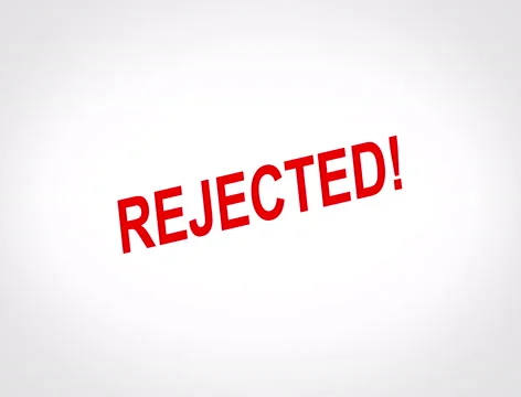 Rejected Concept, words fall down on white background Stock Footage 42905000