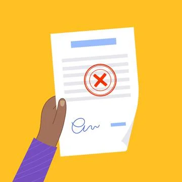 Rejected document concept Stock Illustration