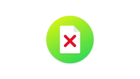 Rejected document error icon Stock Footage 348288145