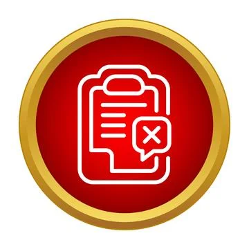 Rejected document icon representing cancellation or invalidation Illustration