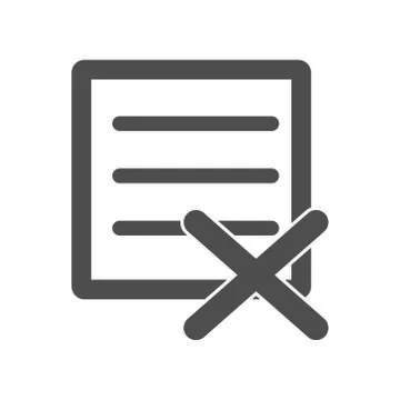 Rejected document, vector icon for websites and apps. Stock illustration isol 库存插图