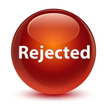 Rejected glassy brown round button Stock Illustration