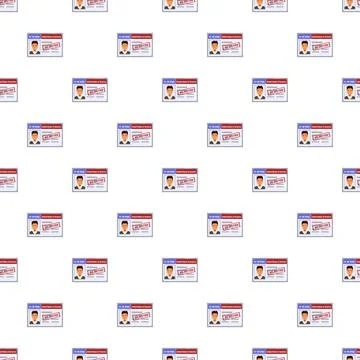 Rejected h 1b visa applications seamless pattern Stock Illustration