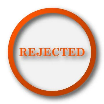 Rejected icon. Internet button on white background.. Stock Illustration