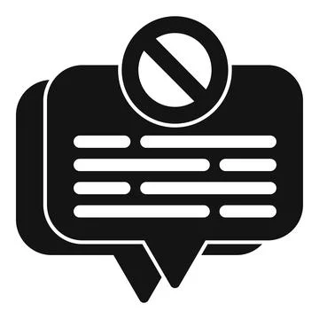 Rejected online message icon simple vector. Inform review Stock Illustration