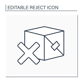 Rejected product line icon Stock Illustration
