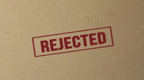 Rejected red ink stamp on documents folder Stock Footage 59134324