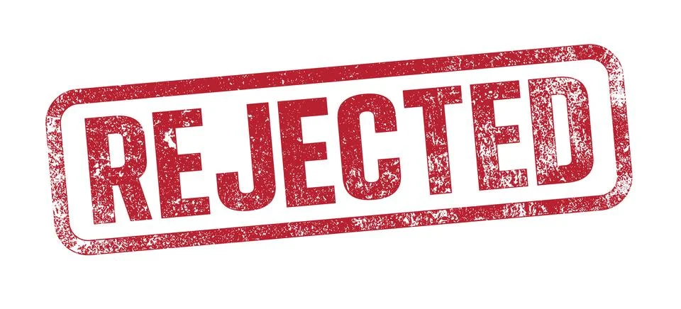 Rejected red ink stamp Stock Illustration