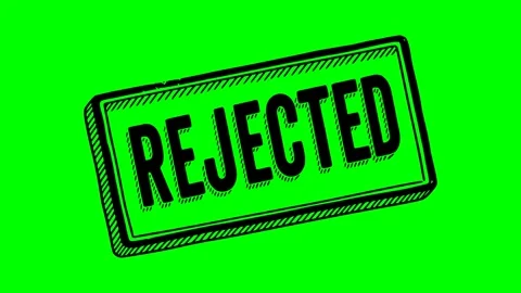 Rejected rubber stamp hand drawn style Stock Footage 336814332