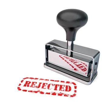 Rejected Rubber Stamp Stock Illustration