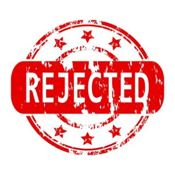 Rejected rubber stamp Stock Illustration