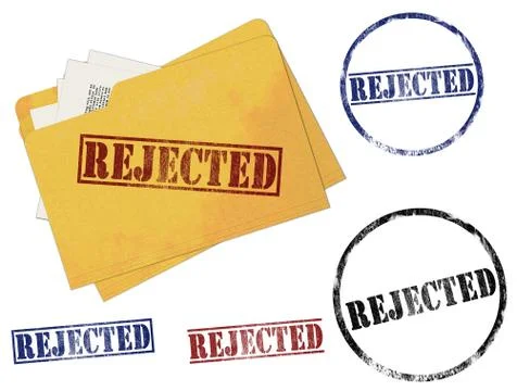 Rejected Rubber Stamp Marks Stock Illustration