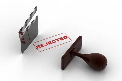 Rejected seal with clapboard Stock Illustration