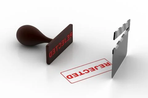 Rejected seal with clapboard Stock Illustration