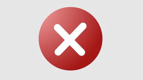 Rejected Sign Animation in Transparent Background Stock Footage 280696608