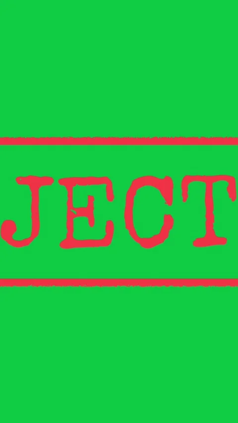 Rejected Signed Stamping Text Animation. Stock Footage 297154416