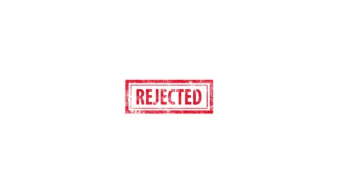 REJECTED Stamp Animation. Bold red &amp;quot;Rejected&amp;quot; stamp animation. Stockbeeldmateriaal 336621679