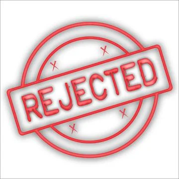 Rejected Stamp Design Stock Illustration