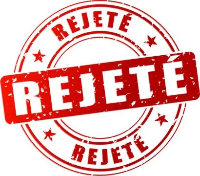 Rejected stamp Stock Illustration