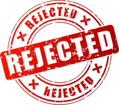 Rejected stamp Stock Illustration