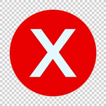 Rejected Symbol Red Circle White X Mark Stock Illustration
