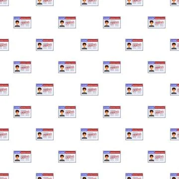 Rejected visa documents forming endless pattern for immigration concept Stock Illustration