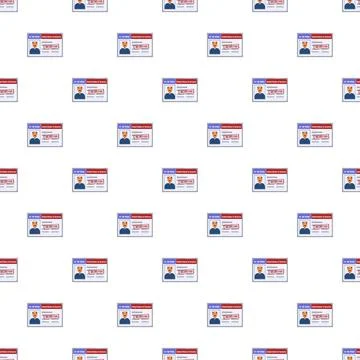 Rejected visa travel document pattern background Illustrazione stock