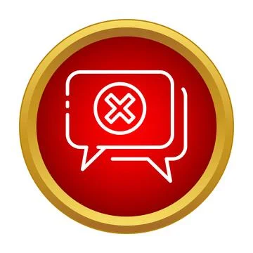 Rejecting chat message communication with speech bubbles Stock Illustration