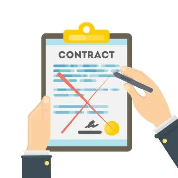 Rejecting the contract. Stock Illustration