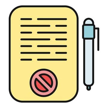 Rejecting document signing, contract refusal, and forbidden agreement Stock Illustration