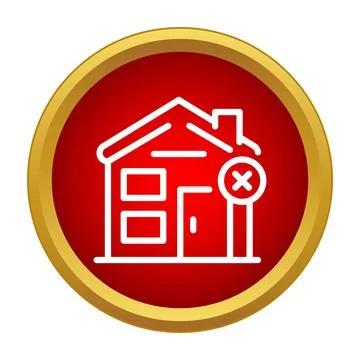 Rejecting house property vector icon concept Stock Illustration