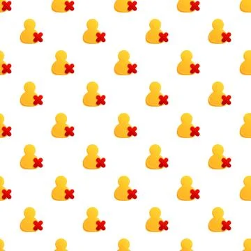 Rejecting user network account connection pattern Stock Illustration