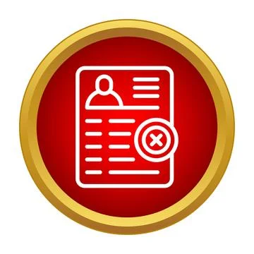 Rejecting user profile document bad application form Stock Illustration