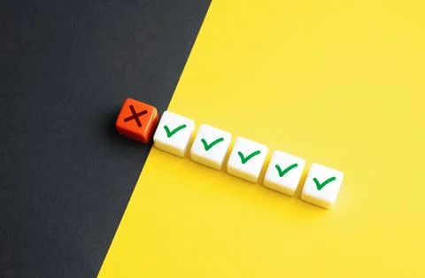 Rejection and error. The onset of the crisis and problems. Not reliable enoug Stock Photos