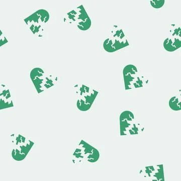 Rejection fear glyph seamless pattern 스톡 일러스트