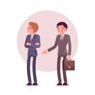 Rejection of handshake Stock Illustration