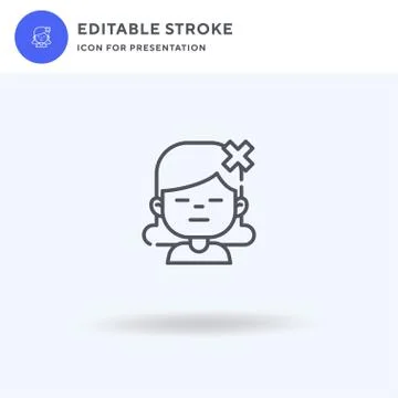 Rejection icon vector, filled flat sign, solid pictogram isolated on white, logo イラスト素材