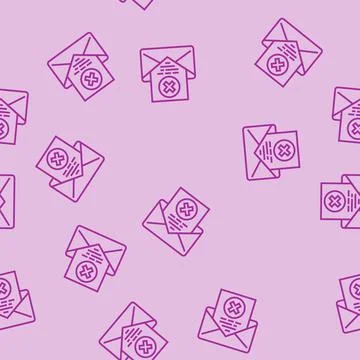 Rejection letter line seamless pattern Stock Illustration