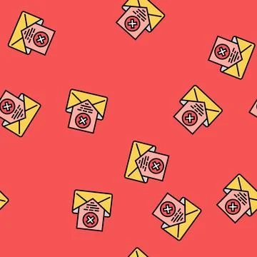 Rejection letter vector seamless pattern Stock Illustration