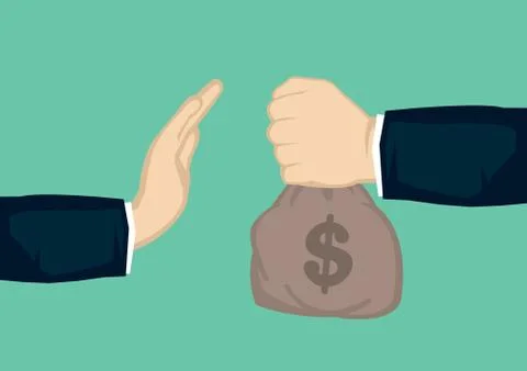 Rejection of money. Stock Illustration